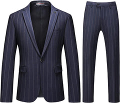 men-bespoke-suits-for-business-blue-peaked-lapel-striped-slim-fit-suit