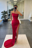 Strapless Sleeveless Long Mermaid Evening Dress with Slit