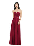 27Dress Long A-line Strapless Chiffon Bridesmaid Dress with Draped-27dress