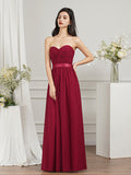 27Dress Long A-line Strapless Chiffon Bridesmaid Dress with Draped-27dress