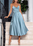 A-Line Strapless Satin Prom Dress for Special Occasion-27dress