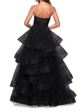 A-Line Sweetheart Floor-Length Tulle Prom Dress With Cascading Ruffles-27dress