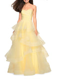 A-Line Sweetheart Floor-Length Tulle Prom Dress With Cascading Ruffles-27dress