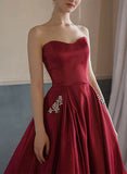A-Line Sweetheart Prom Dress with Pockets & Beading-27dress