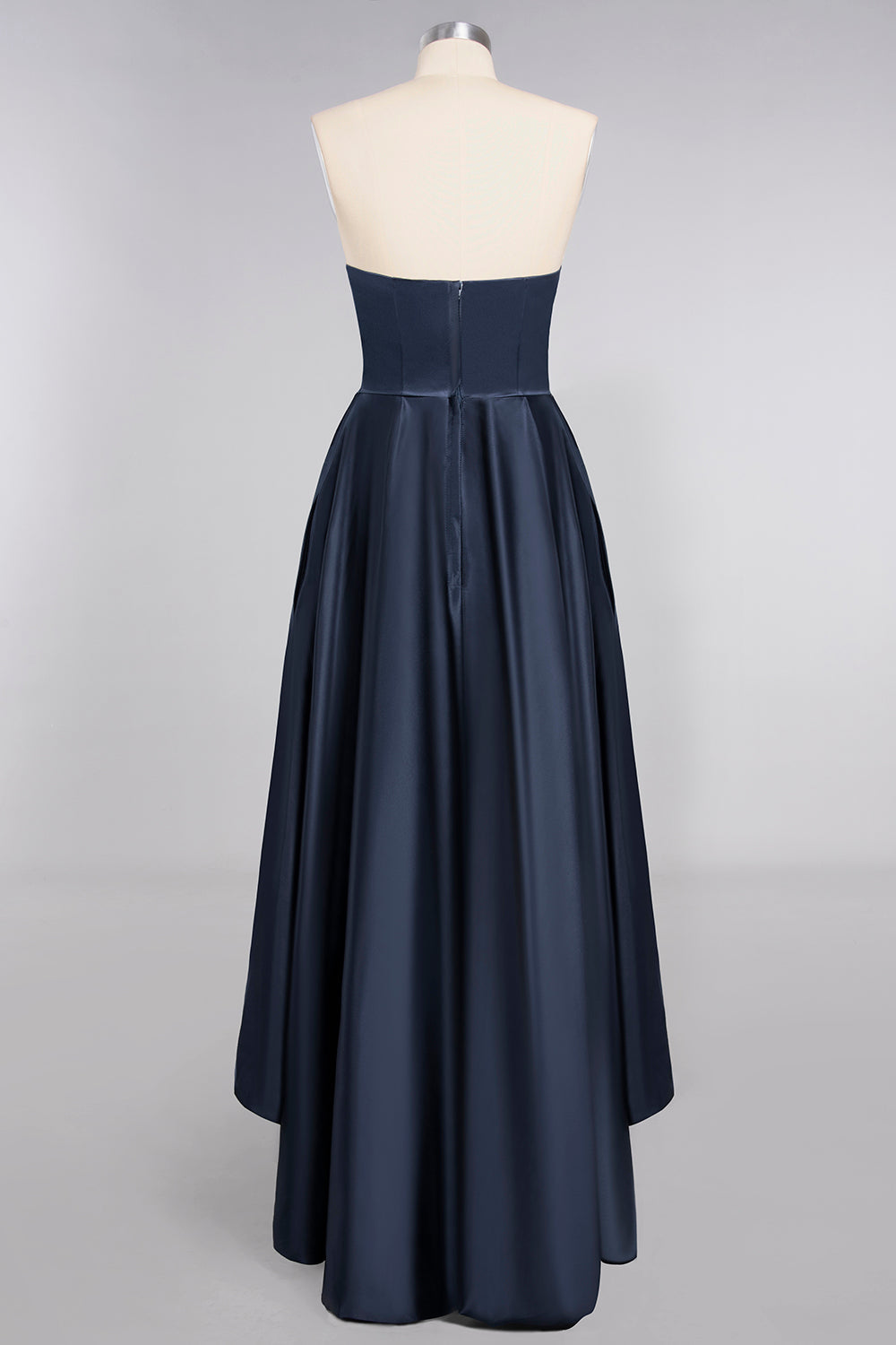 Affordable Hi-Lo Strapless Satin Bridesmaid dresses Online-27dress