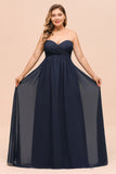 Affordable Strapless Sweetheart Long Bridesmaid Dress with Ruffle-27dress