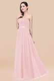 Affordable Sweetheart Ruffle Navy Chiffon Bridesmaid Dress With Ribbon-27dress