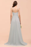 Affordable V-Neck Ruffle Mist Chiffon Bridesmaid Dresses Affordable-27dress