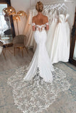 Amazing Lace Wedding Dress Mermaid Off-the-Shoulder-27dress