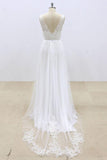 Amazing Ruffle Tulle Appliques A-line Wedding Dress On Sale-27dress