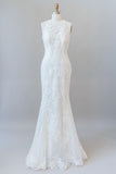 Awesome Illusion Lace Mermaid Wedding Dress On Sale-27dress