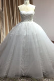 Ball Gown Sweetheart Lace Wedding Dress-27dress