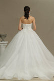 Ball Gown Sweetheart Lace Wedding Dress-27dress