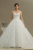 Ball Gown Sweetheart Lace Wedding Dress-27dress