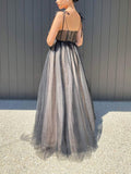 Ball Gown Sweetheart Tulle Floor-length Prom Dress With Bow