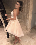 Beautiful A-line V-neck Lace Short Prom Dress-27Dress