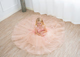 Beautiful Long Ball Gown Tulle Appliques Lace Flower girl dress-27Dress