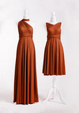 Camel Multiway Ruffles Infinity A-Line Bridesmaid Dresses-27dress