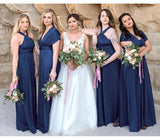 Dark Navy Multiway Infinity A-Line Bridesmaid Dress-27dress