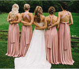 Dusty Pink Ruffles Multiway Infinity A-Line Bridesmaid Dresses-27dress