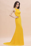 Elegant Jewel Mermaid Chiffon Lace Bridesmaid Dress On Sale-27dress