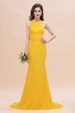 Elegant Jewel Mermaid Chiffon Lace Bridesmaid Dress On Sale-27dress