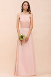 Elegant Lace Spaghetti Straps Affordable Long Bridesmaid Dress-27dress