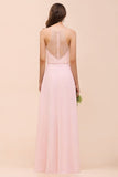 Elegant Lace Spaghetti Straps Affordable Long Bridesmaid Dress-27dress