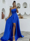 Elegant Long A-Line Prom Dress with Split Front-27dress