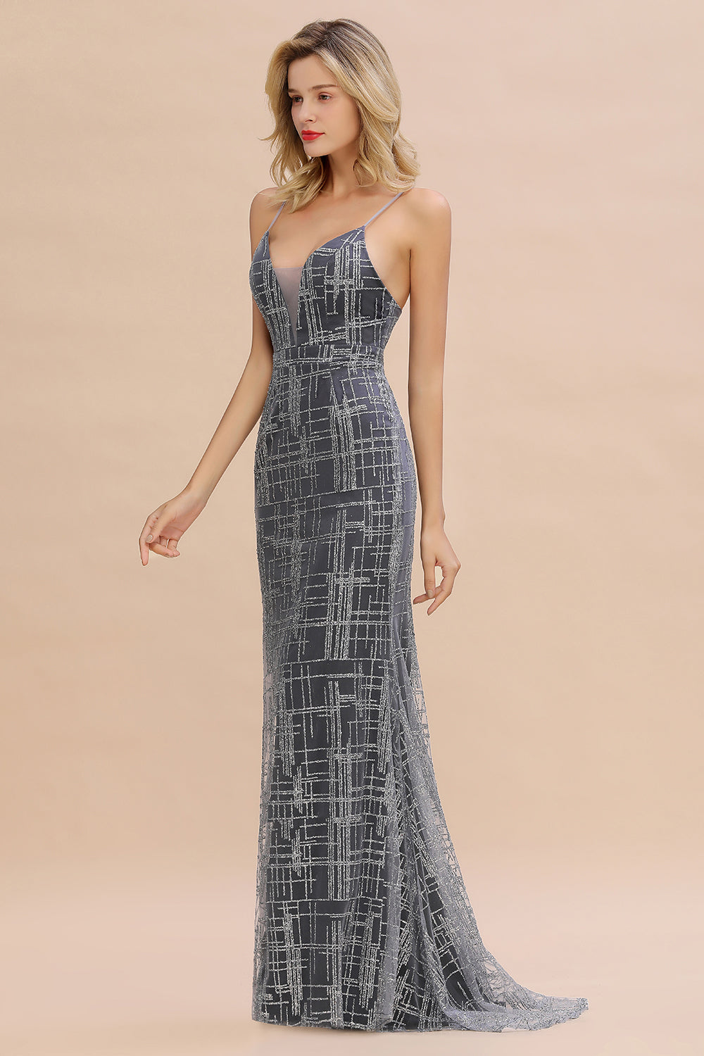 Elegant Mermaid Sleeveless Long Evening Dress-27dress