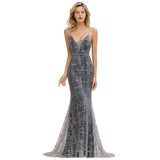 Elegant Mermaid Sleeveless Long Evening Dress-27dress