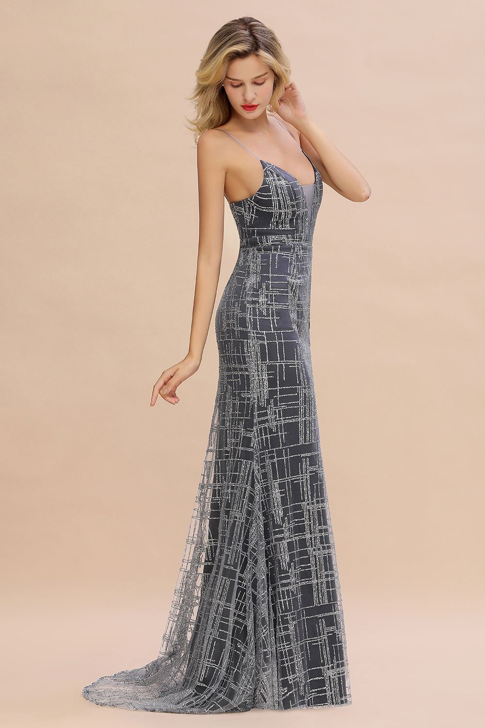 Elegant Mermaid Sleeveless Long Evening Dress-27dress