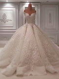 Glamorous Off-the-shoulder White A-line Wedding Dresses Tulle Ruffles Lace Bridal Gowns With Appliques Online-27dress