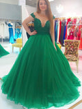 Gorgeous Lace Prom Dress - Ball Gown Scoop Neck Tulle Floor-length