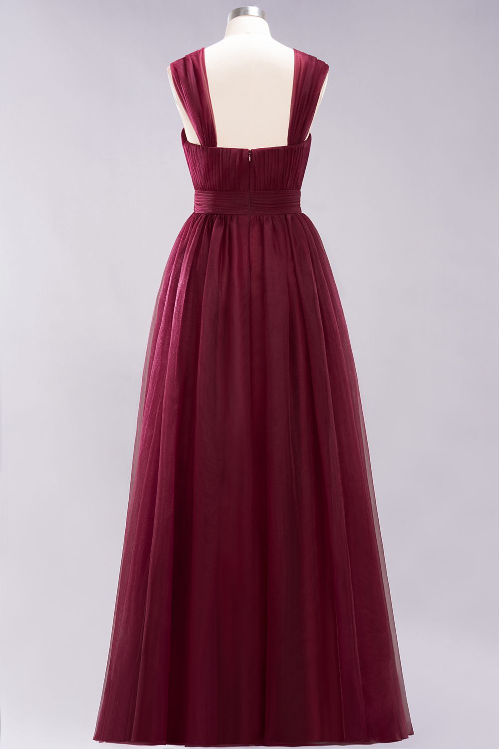 Gorgeous Sweetheart Straps Ruffle Burgundy Bridesmaid Dresses Online-27dress