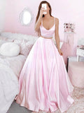 Gorgeous V-neck Ball Gown Satin Prom Dress