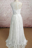 Graceful Floor Length Lace A-line Wedding Dress Online-27dress