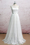 Graceful Floor Length Lace A-line Wedding Dress Online-27dress