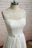 Graceful Illusion Lace A-line Wedding Dress On Sale-27dress