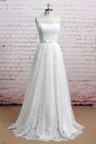 Graceful Illusion Lace A-line Wedding Dress On Sale-27dress