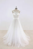 Graceful Illusion Lace Tulle A-line Wedding Dress On Sale-27dress