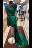 Green One Shoulder Sweetheart Short Homecoming Dress27dress