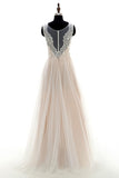 Lace Tulle A-line Floor Length Wedding Dress On Sale-27dress