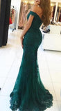 Long Mermaid Sweetheart Off-the-shoulder Tulle Lace Backless Prom Dress-27Dress