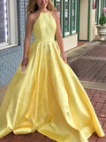 Look Elegant in Satin Beading Ball Gown Prom Dresses