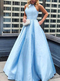 Look Elegant in Satin Beading Ball Gown Prom Dresses