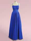 Look Red-Carpet Ready in A-line Square Neckline Satin Prom Dress