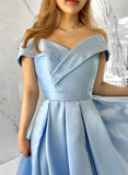 Luxe Satin Off-the-Shoulder Prom Dress with Split Front-27dress