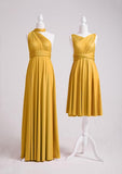 Mustard Multiple A-Line Bridesmaid Dresses Long-27dress