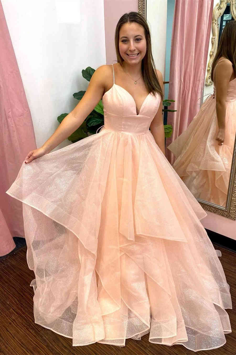 Princess Lavender Tiered Tulle Formal Dress